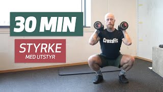 Helkropp styrkeøkt med utstyr [upl. by Grunenwald]