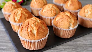 Easy plain vanilla muffin recipe Super soft and fluffy Easy Baking [upl. by Lyrac]