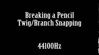 Breaking a PencilTwigBranchStick Snapping Sound Effect Free High Quality Sound FX [upl. by Oiramel]