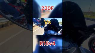 Pulsar 220F vs Yamaha R15 Drag Race  race dragrace [upl. by Ethel301]