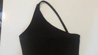 Cómo coser crop top de pinterest de un hombro [upl. by Lynea]