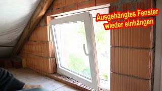 Ausgehängtes Fenster wieder einhängen Anleitung [upl. by Jackquelin584]