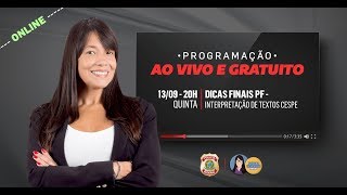 DICAS FINAIS PF Interpretação de Textos Cespe [upl. by Eitac]