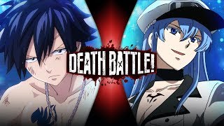 Gray VS Esdeath Fairy Tail VS Akame ga Kill  DEATH BATTLE [upl. by Leahcimrej]