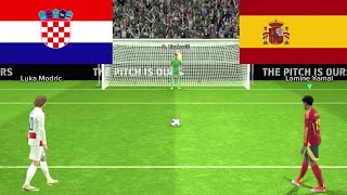 Croatia vs Spain  Penalty Shootout  Luka Modric vs Lamine Yamal [upl. by Einwahr628]