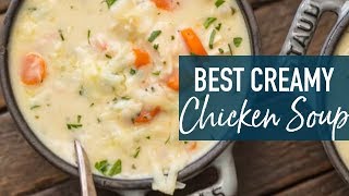 Creamy Chicken Soup THE BEST Chicken Soup Recipe [upl. by Donoghue659]