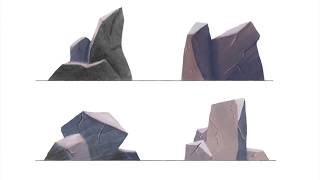 Procreate Timelapse Rock Design Concepts [upl. by Ennoirb594]