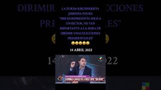 La zurda Josefina Pouso dice que Javier Milei no tiene apoyo para ser presidente 14 abril 2022 [upl. by Liag]