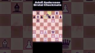 Adolf Anderssen Brutal Checkmate  Chess EDIT [upl. by Anaicul]