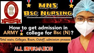 MNS BSc Nursing Application Form 2024  Eligibility amp Selection Process  NEET Based Entry in Army [upl. by Chrysler]