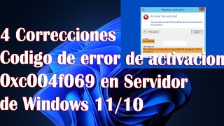 4 Correcciones Codigo de error de activacion 0xc004f069 en Servidor de Windows [upl. by Atnwahsal407]