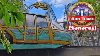 Monorail at Alton Towers  How Long Does it Take  March 2022 4K Ultra Wide [upl. by Eiveneg]