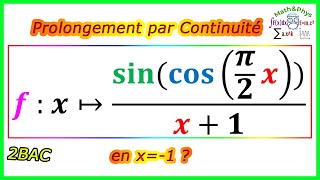 Continuité dune Fonction  Prolongement par Continuité  2bac SM Sex  Exercice 3 [upl. by Gae]