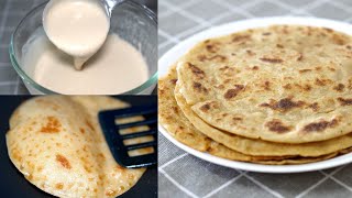 Liquid Batter Chapati  No Kneading No Rolling Roti Recipe [upl. by Ettenal525]