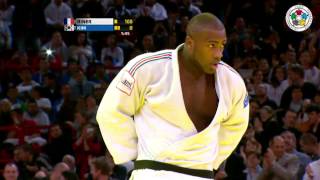 Judo Grand Slam Paris 2013 Final 100kg RINER Teddy FRA  KIM SungMin KOR [upl. by Yecad]