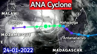 Tropical Storm Ana Aiming At Mozambique  24012022 [upl. by Reis]