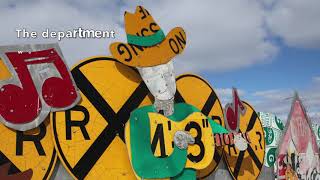 1200foot road sign art installation near Meadville Pa [upl. by Dorthea]