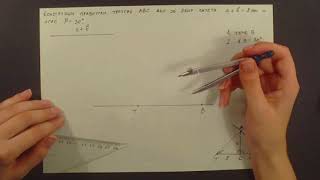 TrougaoKonstrukcija trouglaKonstruisi pravougli trougao ABC ako je a b 8cmUgao kod temena B 30 [upl. by Enoid]