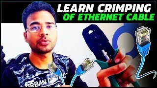 How to Make an Ethernet Cable How To Make RJ45 Network Patch Cablesmake CAT5 Ethernet Cable Hindi [upl. by Essilevi]