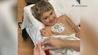 Family of 4yearold battling rare disease encourages blood donations [upl. by Ylrevaw]