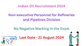 Indian Oil Recruitment 2024  Technical Jobs 2024  Latest Jobs Notifications [upl. by Enylrac494]