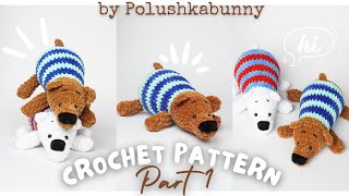 QUICK amp EASY ⭐BEST Crochet Teddy Bear TUTORIAL Part 1 by Polushkabunny [upl. by Aerdnaid]