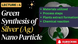 Silver Nanoparticles formation through plants extractsAg Green synthesis and characterization [upl. by Maye175]