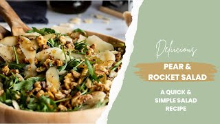 Perfect Summer Salad Pear and Rocket with Parmesan and Walnuts and a Balsamic Honey Glaze [upl. by Ykcul]