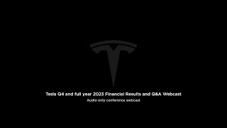 Tesla Q4 and full year 2023 Financial Results and QampA Webcast [upl. by Ellehc]