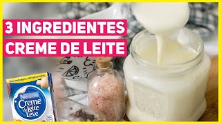 FAÇA CREME DE LEITE CASEIRO COM SÓ 3 INGREDIENTES  MUITO FÁCIL E RÁPIDO  Me Ajuda Gi 58 [upl. by Tenaej]