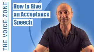 How to Give an Acceptance Speech [upl. by Etnuaed]