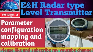 EndressampHausser Radar type level transmitter installation FMR5152 parameter configuration l mapping [upl. by Trainer]