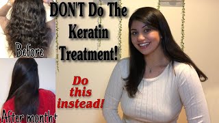 MUST KNOW keratin treatment 5 months review  DO THIS INSTEAD Form CURLS To STRAIGHT [upl. by Barrus]