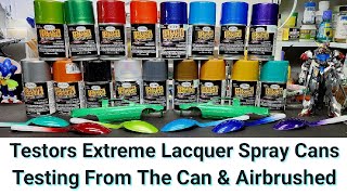 Testors Extreme Lacquer Spray Cans  Testing From The Can amp Airbrushed [upl. by Waiter]