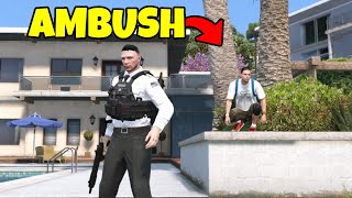 Outflanking Sneaky Ambush Criminals in GTA 5 RP [upl. by Ognimod]