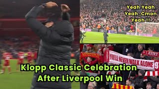 Klopp Classic Celebration with fans After Liverpool win against Chelsea  Liverpool vs Chelsea [upl. by Kindig]