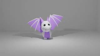 Lavender Dragon Walks Adopt me Animation [upl. by Jemma11]