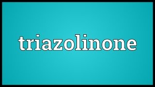 Triazolinone Meaning [upl. by Netsryk387]