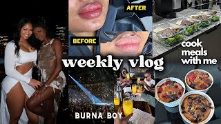 VLOG Lip blush amp QampA Meal prep w me Burna Boy  Laughs w friends [upl. by Nylek]