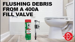 How to Fix Toilet Running Continuously or Making Hissing Sound Flushing Debris from 400A Fill Valve [upl. by Lorrimor]