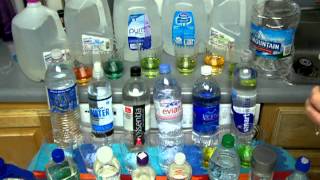 20 brands of bottled water tested for pH [upl. by Roehm589]