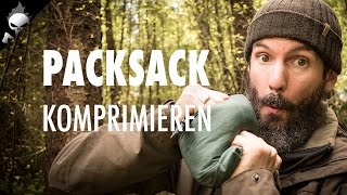 Rucksack richtig packen Packsack packen verschließen und komprimieren für Wandern und Trekking [upl. by Rahcir759]