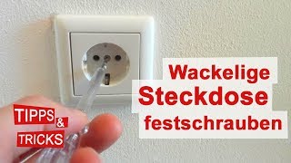 Wackelige lockere Steckdose festschrauben [upl. by Nabe]