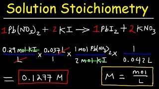 Solution Stoichiometry  Finding Molarity Mass amp Volume [upl. by Barraza]