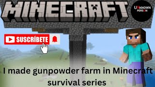 I made gunpowder farm in Minecraft survival series Episode 8 [upl. by Richel541]