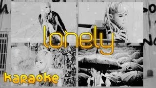 2NE1  Lonely Japanese Version karaoke [upl. by Lleznod]