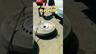 Car tyres change l Tyres wheel Balance kamareddy shorts [upl. by Cowie]