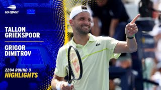 Tallon Griekspoor vs Grigor Dimitrov Highlights  2024 US Open Round 3 [upl. by Freeborn]