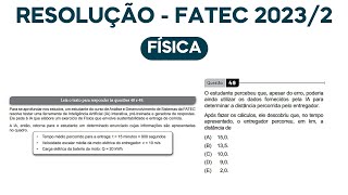 FATEC 20232  O estudante percebeu que apesar do erro poderia ainda utilizar os dados fornecidos [upl. by Tserrof]