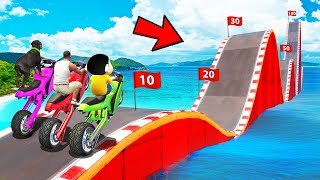 SHINCHAN AND FRANKLIN TRIED THE IMPOSSIBLE HIGHEST CURVY amp BUMPY ROAD SEA CHALLENGE IN GTA 5 [upl. by Anyaled323]